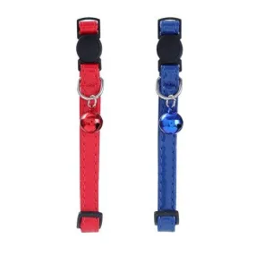 PU COATED BREAKAWAY CAT COLLAR WITH BELL