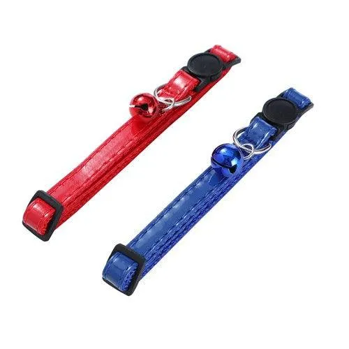 PU COATED BREAKAWAY CAT COLLAR WITH BELL