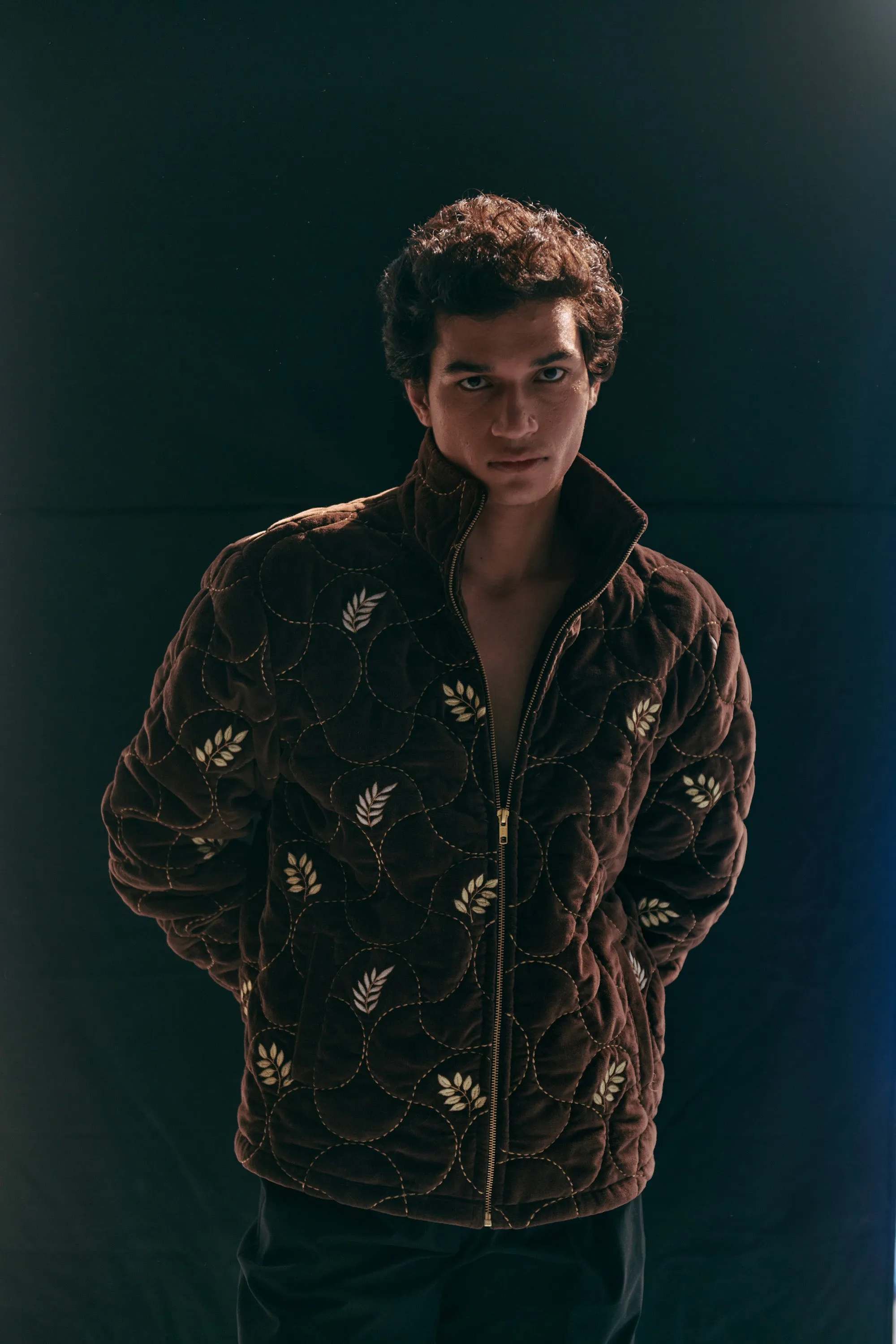 "Aspen" quilted jacket- Chocolate brown