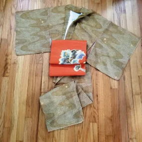 "Mosaic Design" Kimono Obi Set