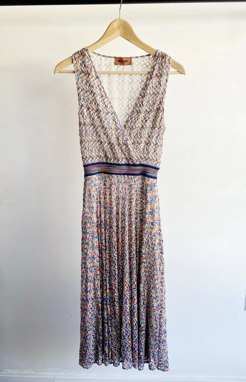 RAINBOW KNIT MIDI DRESS W TAGS