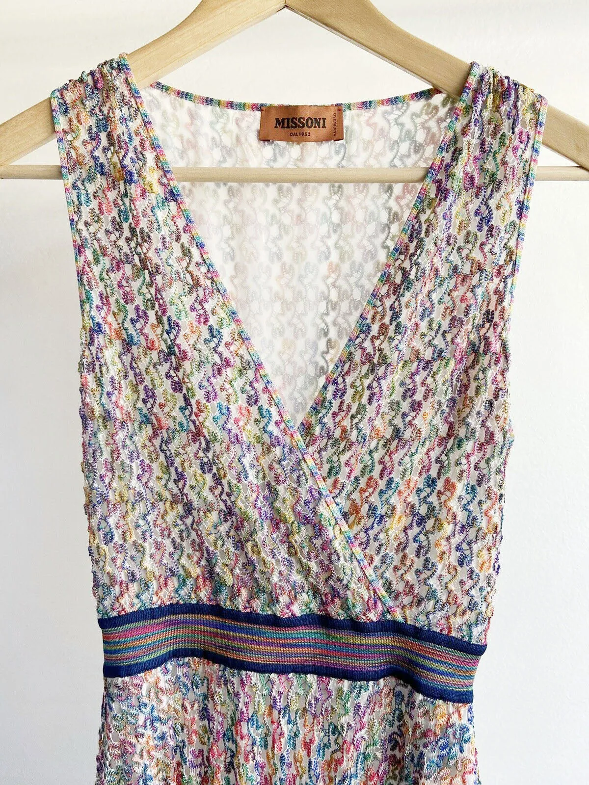 RAINBOW KNIT MIDI DRESS W TAGS