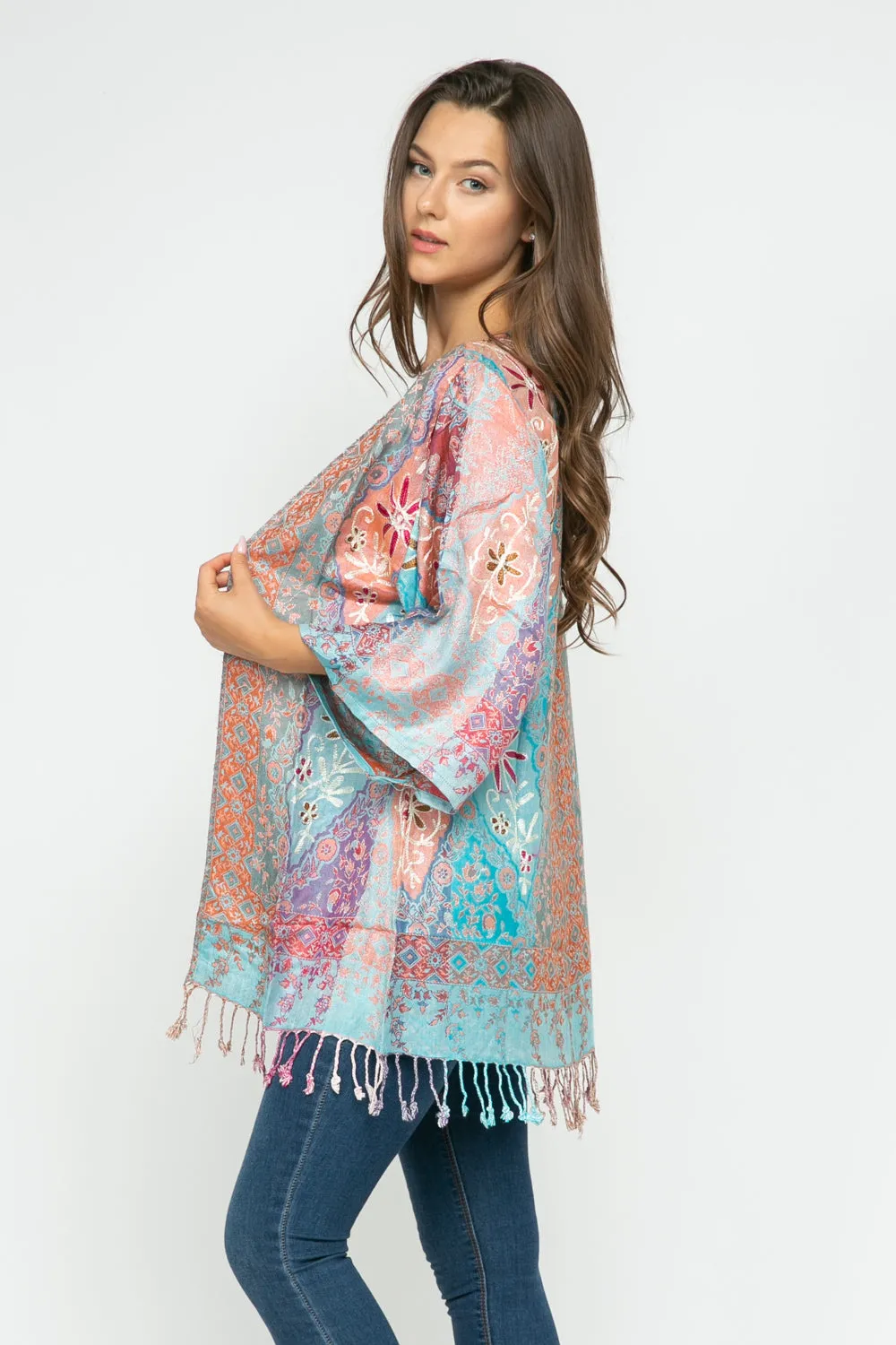RAJ ADRIANE WOVEN KIMONO
