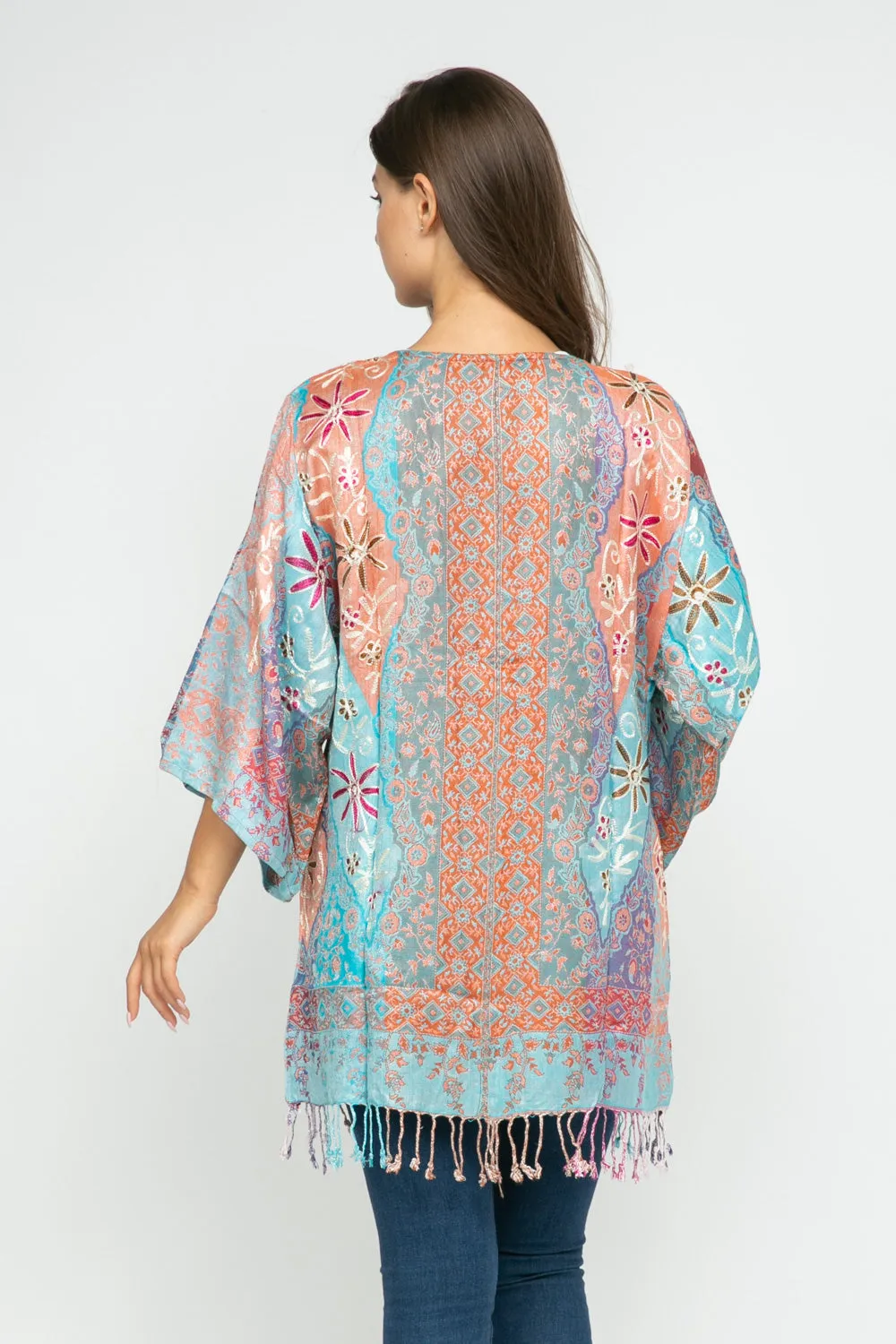 RAJ ADRIANE WOVEN KIMONO