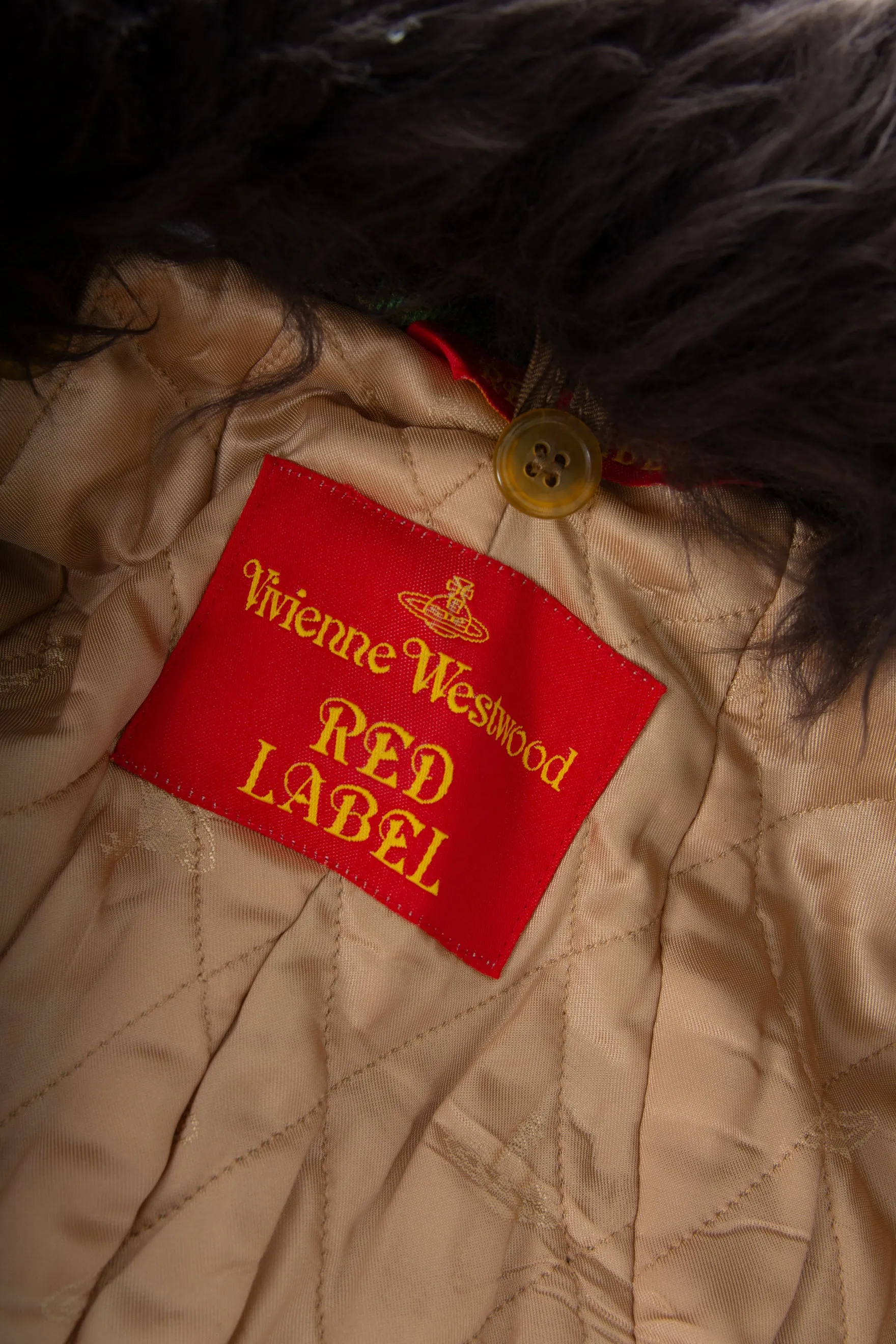 Red Label Coat with Fur Collar