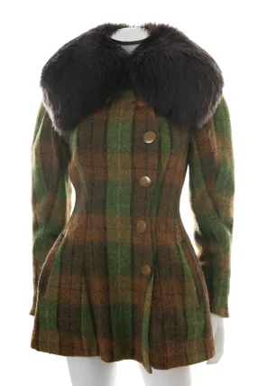 Red Label Coat with Fur Collar