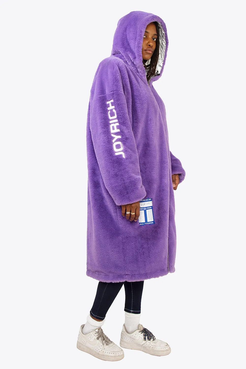 Reversible Faux Fur Coat / Purple