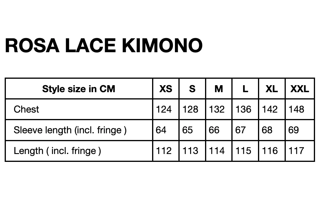Rosa Lace Kimono - White