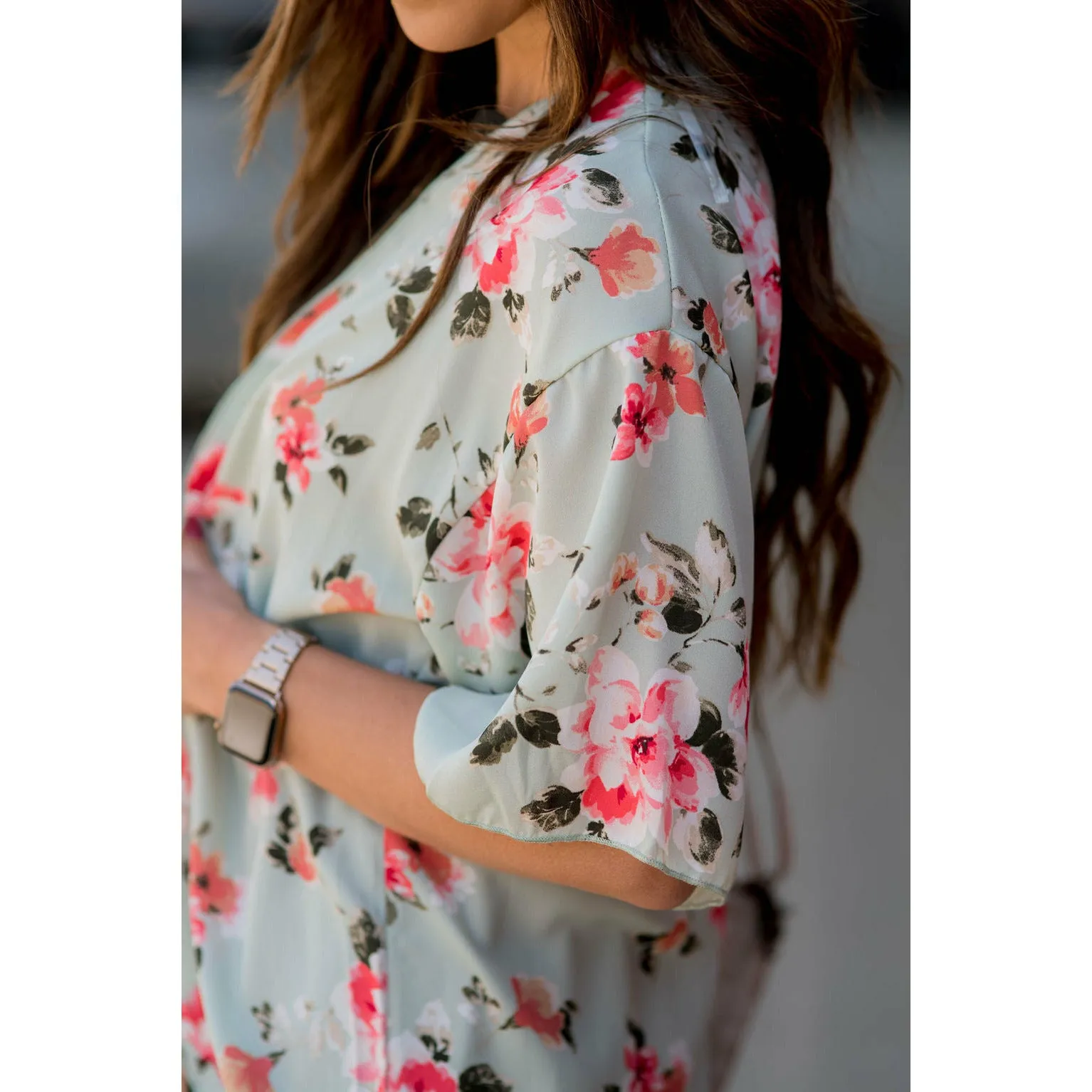 Sage Floral Kimono