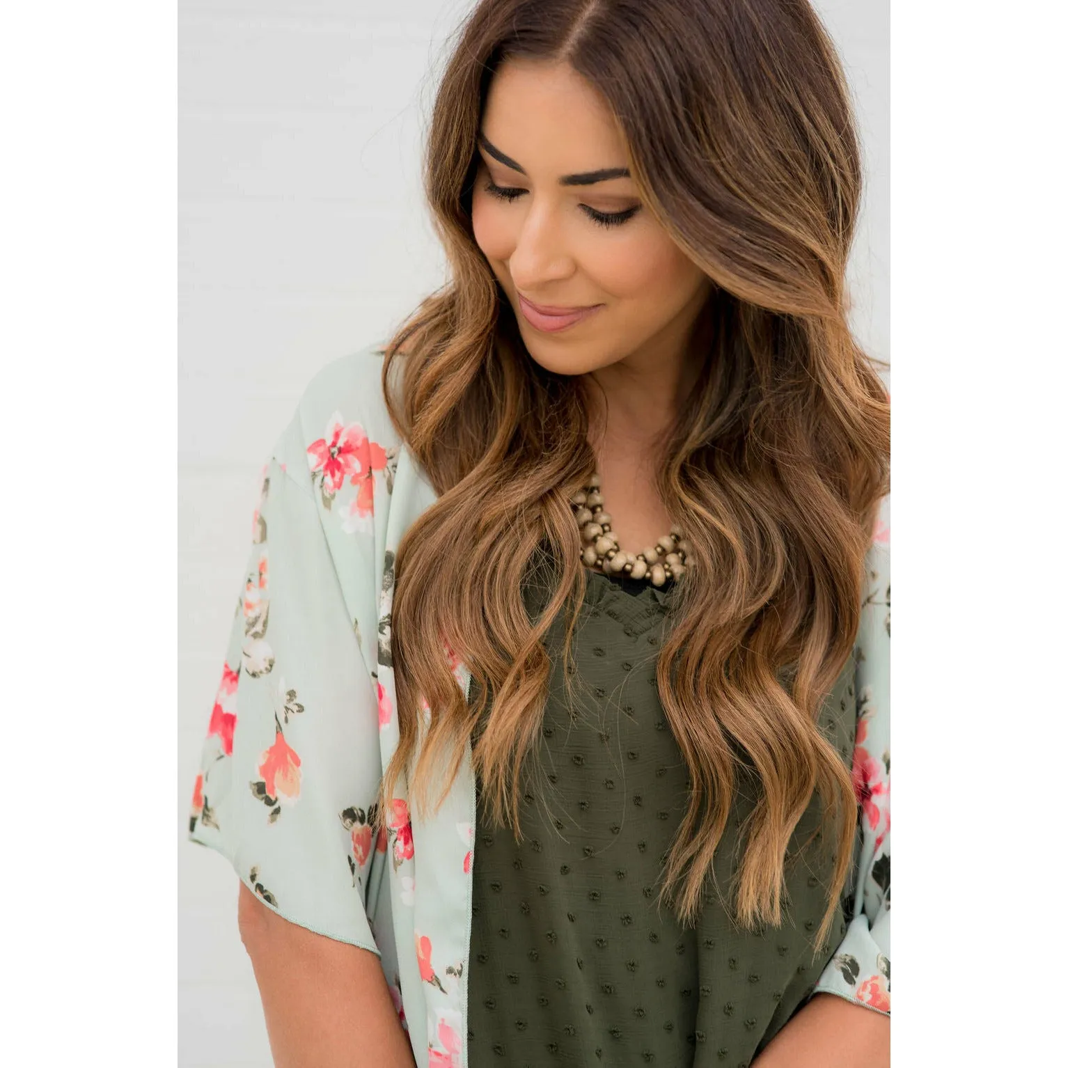 Sage Floral Kimono