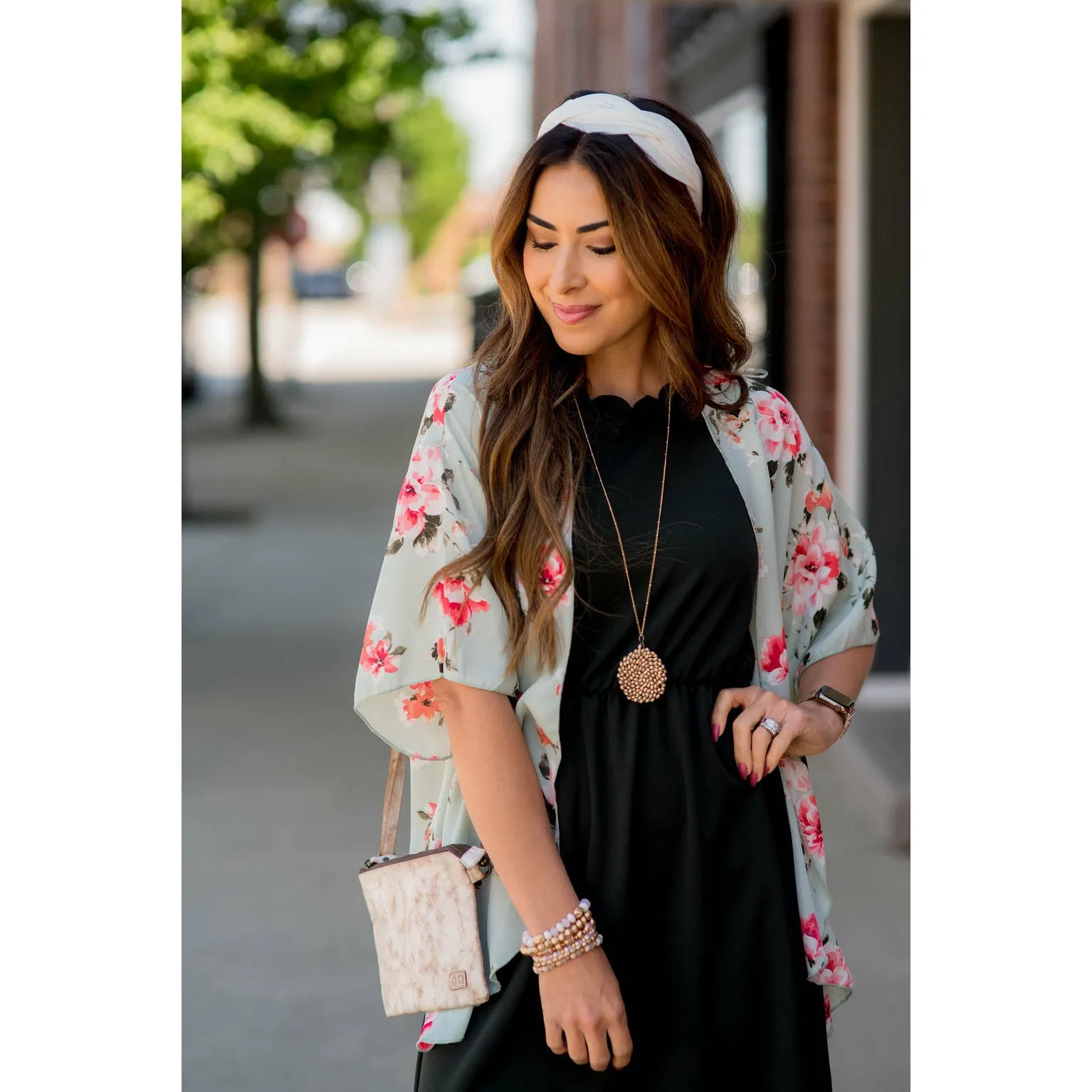 Sage Floral Kimono