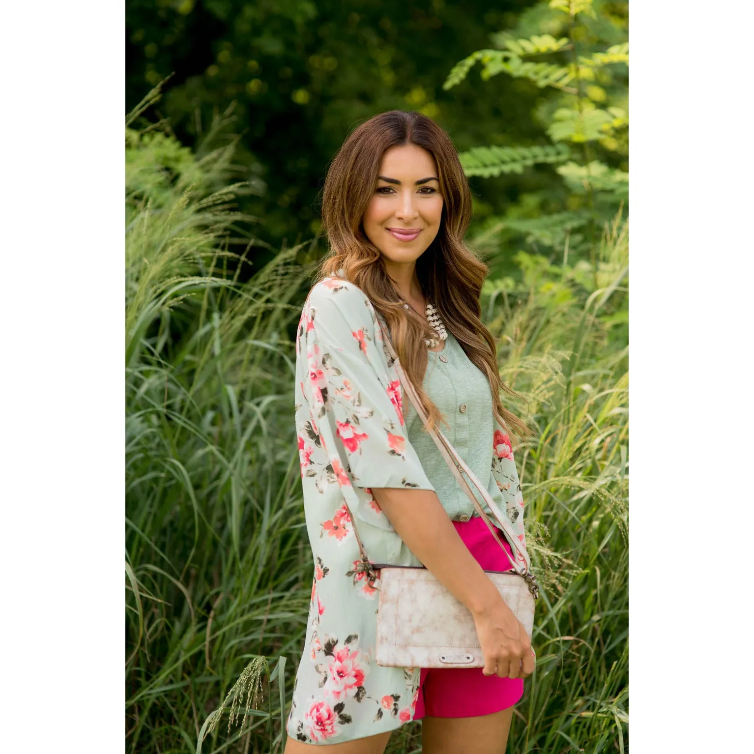 Sage Floral Kimono