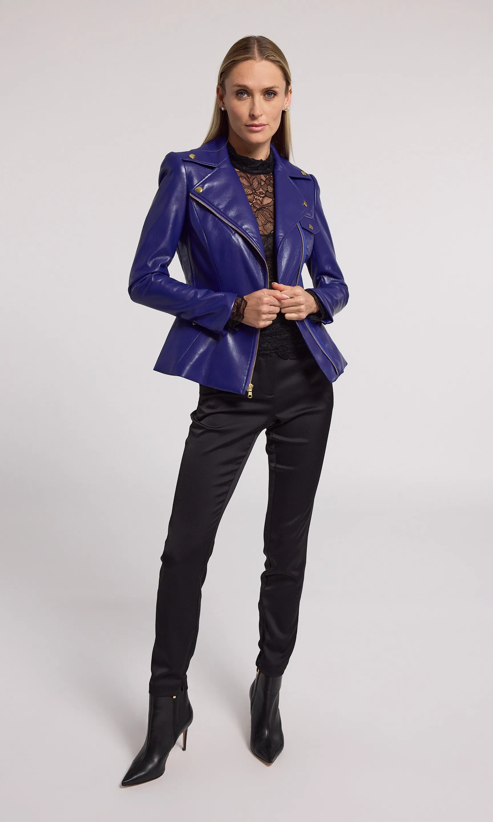 Selah Vegan Leather Moto Jacket
