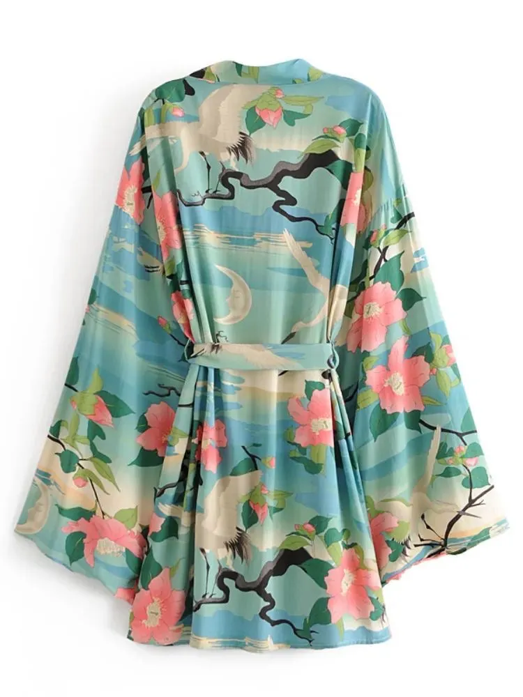 Short Kimono Crane