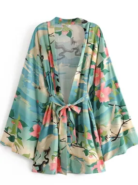 Short Kimono Crane