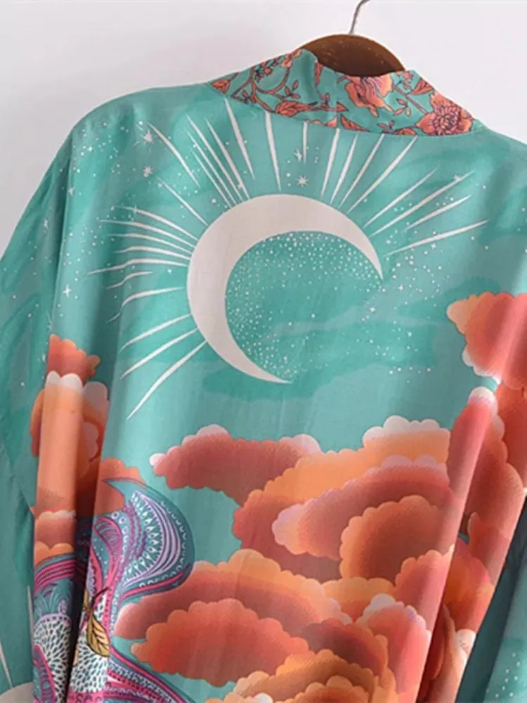 Short Kimono Green Moon