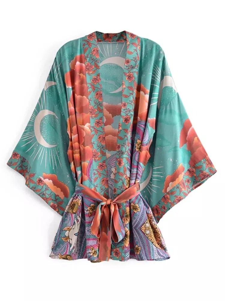 Short Kimono Green Moon