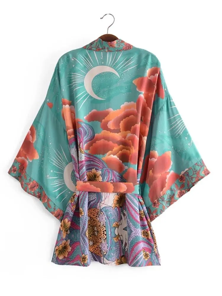 Short Kimono Green Moon