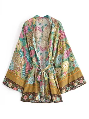Short Kimono Mistic Peacock Green