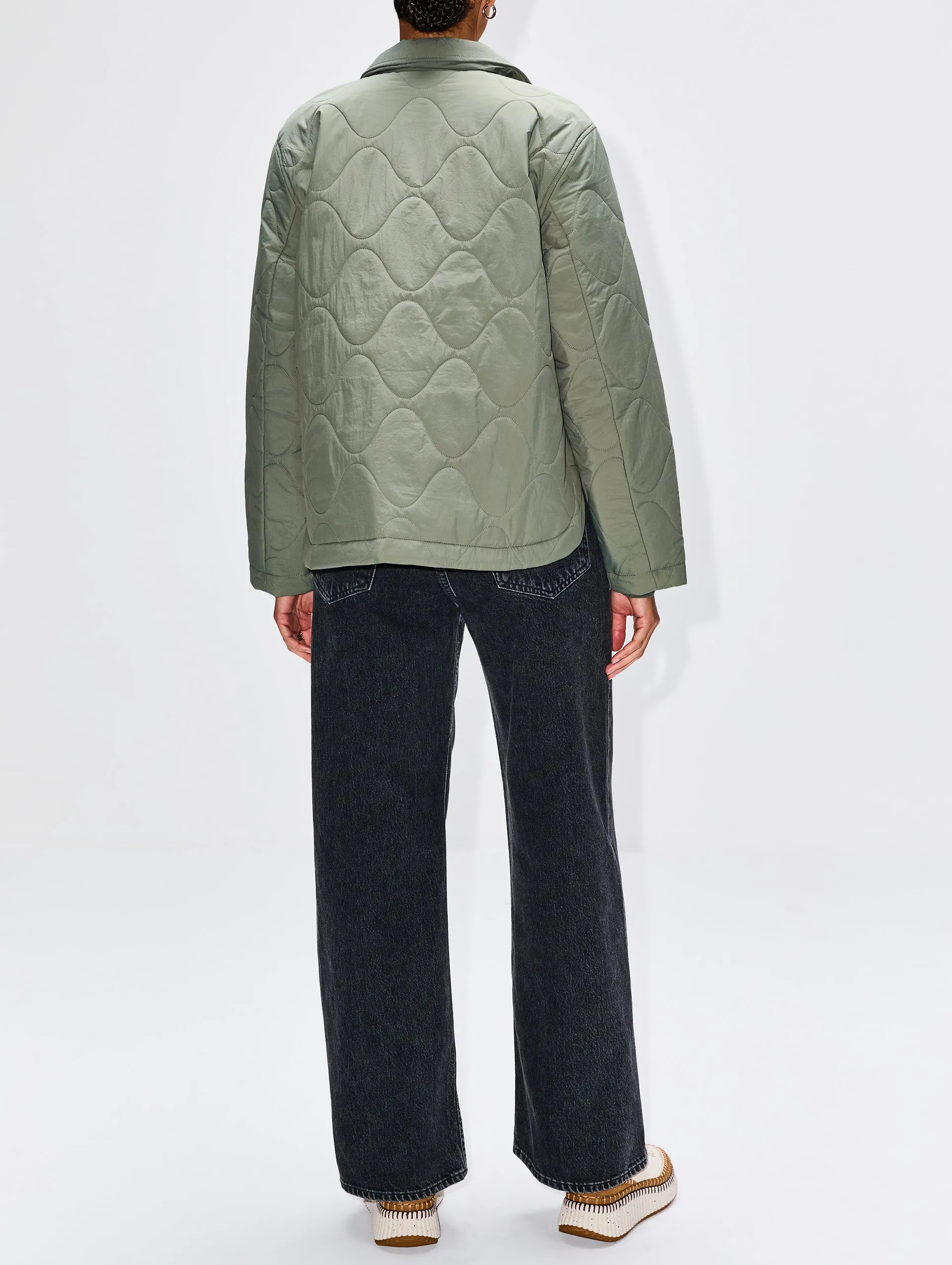 Short Quilted Blouson Jacket