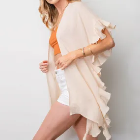 Side Ruffle Lightweight Kimono