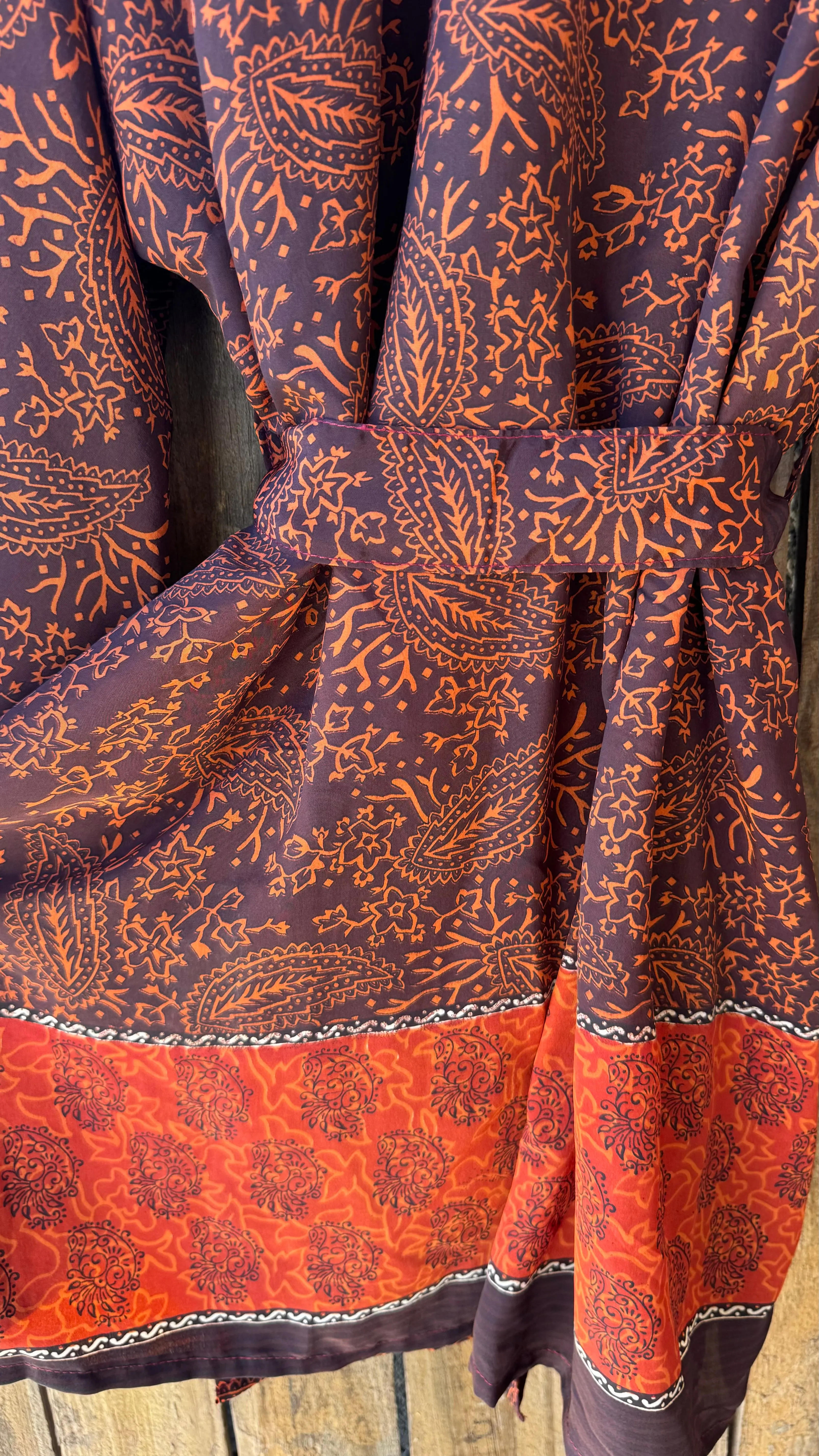 Silk Bell Sleeve Kimono - 008