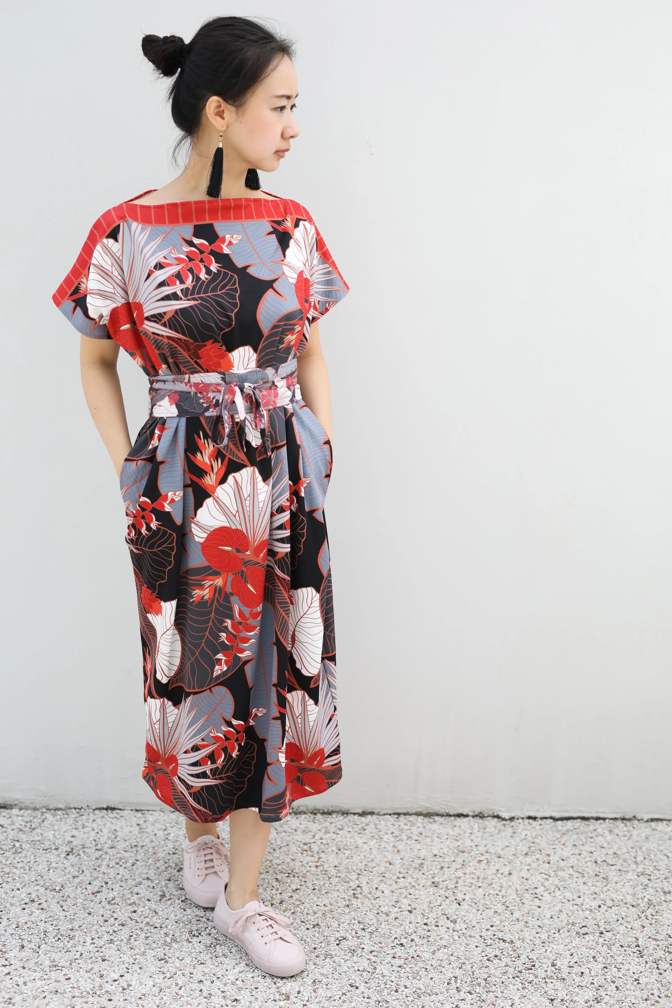 [SINGAPORE STORY] Tropical Garden Kimono Dress
