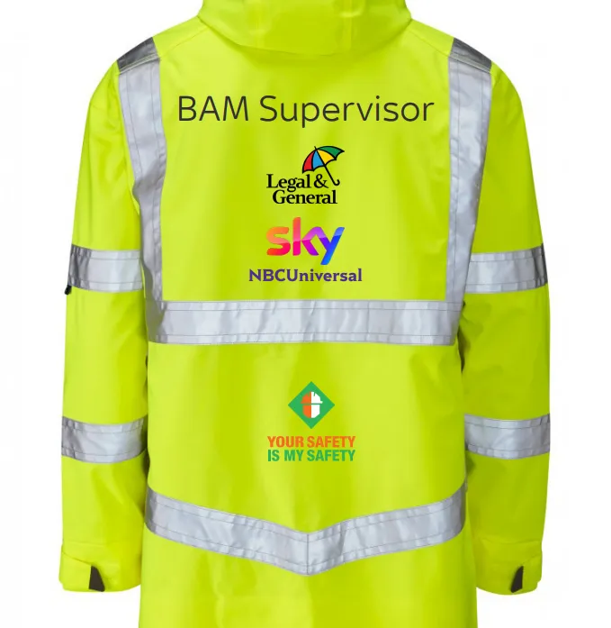 Sky Elstree Padded Hi Vis Site Jacket