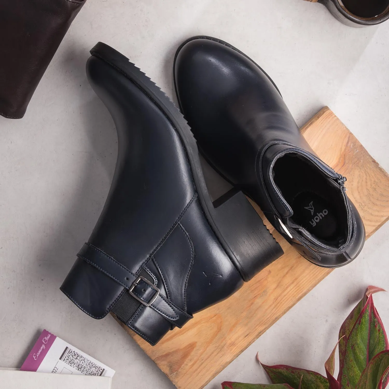 Slays Collar Strap Boots