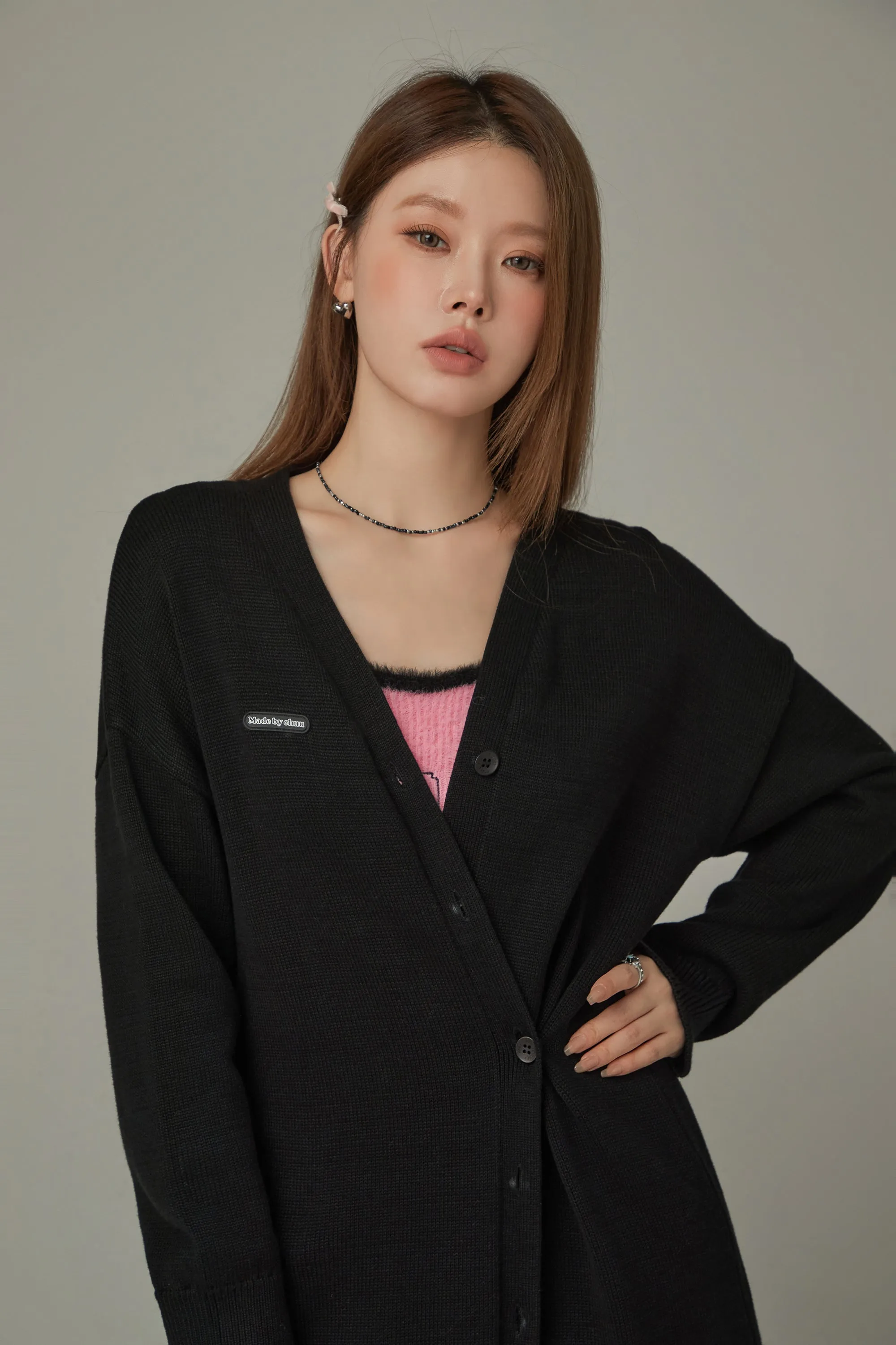 Slit Wrap Knit Dress