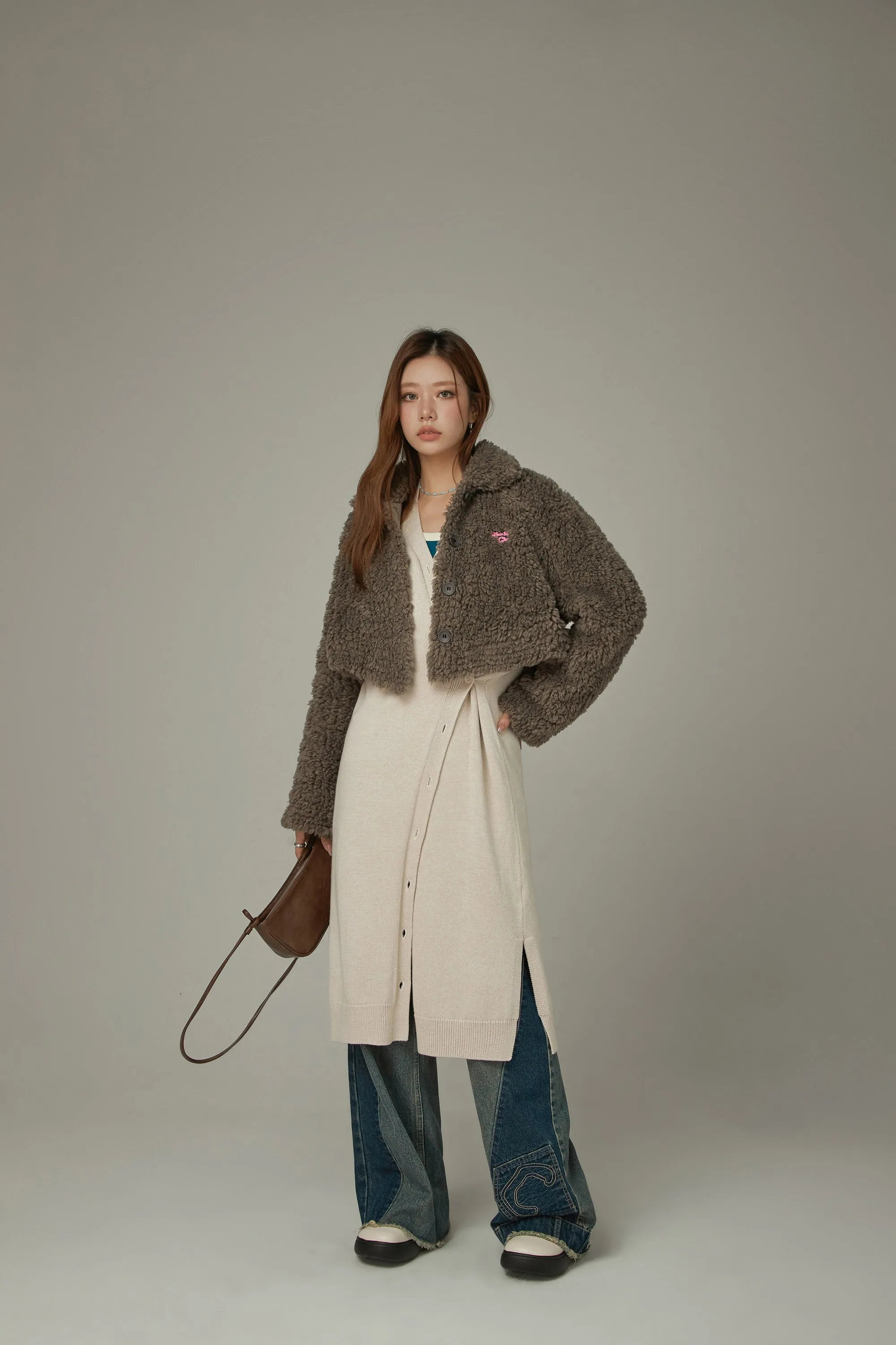 Slit Wrap Knit Dress