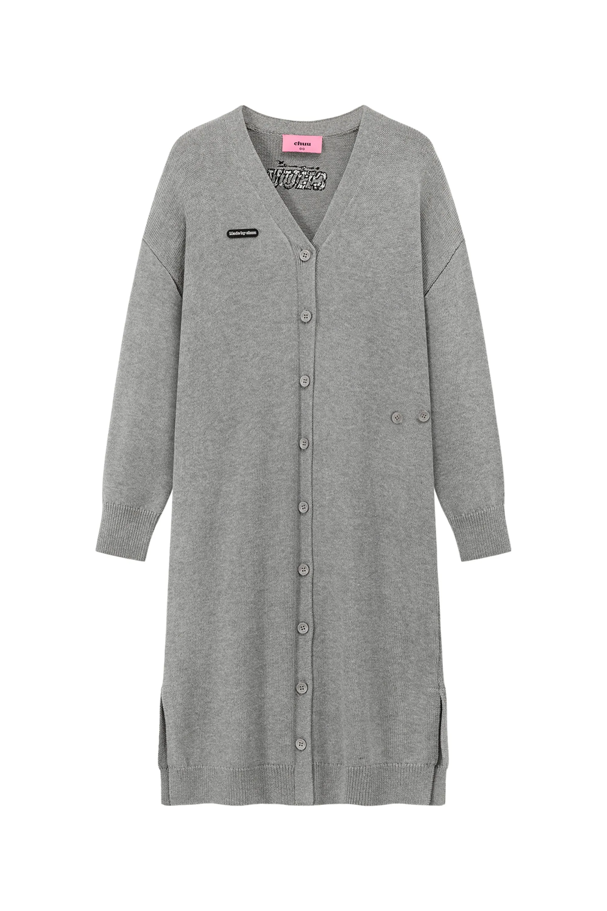 Slit Wrap Knit Dress