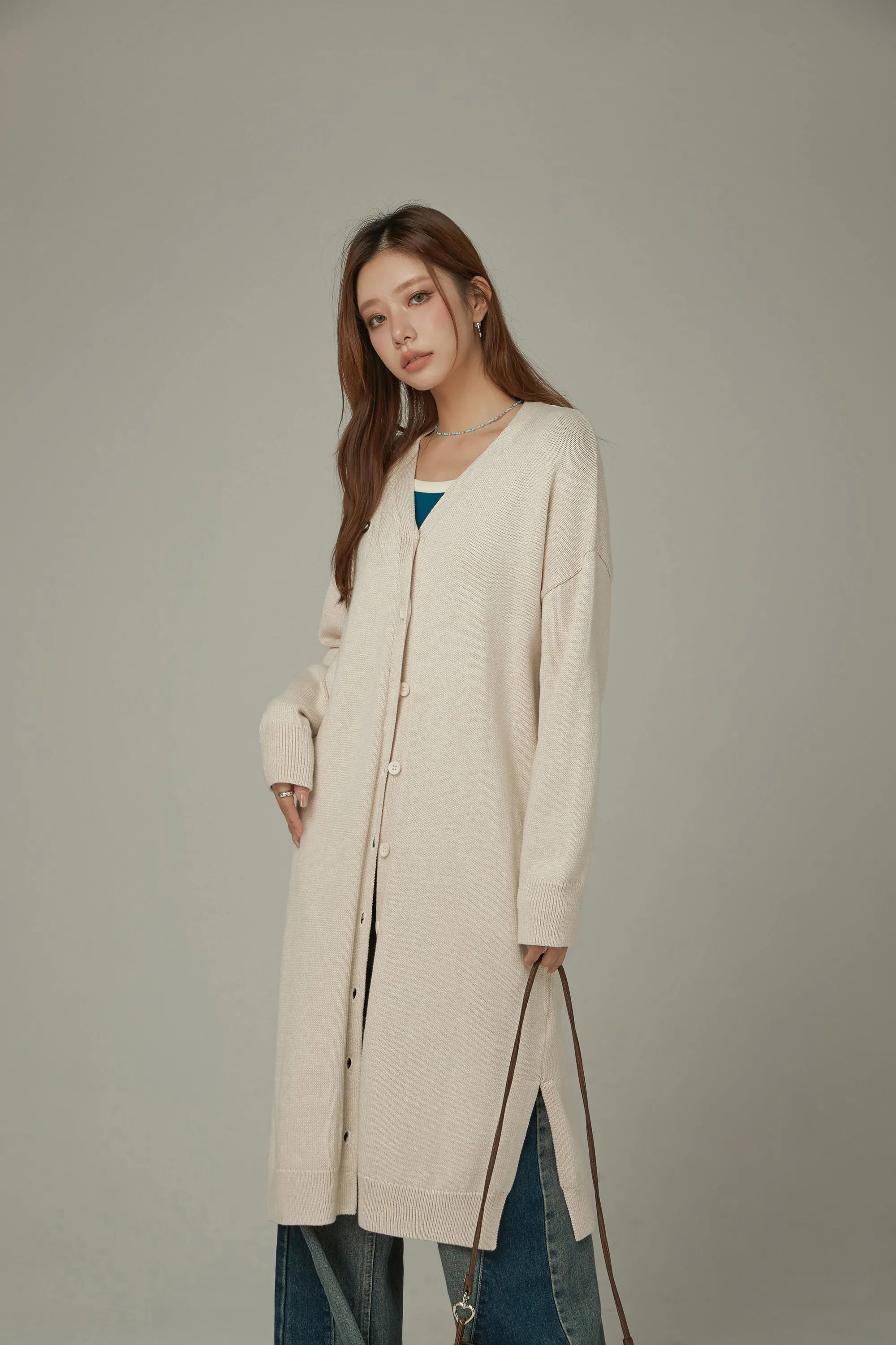 Slit Wrap Knit Dress