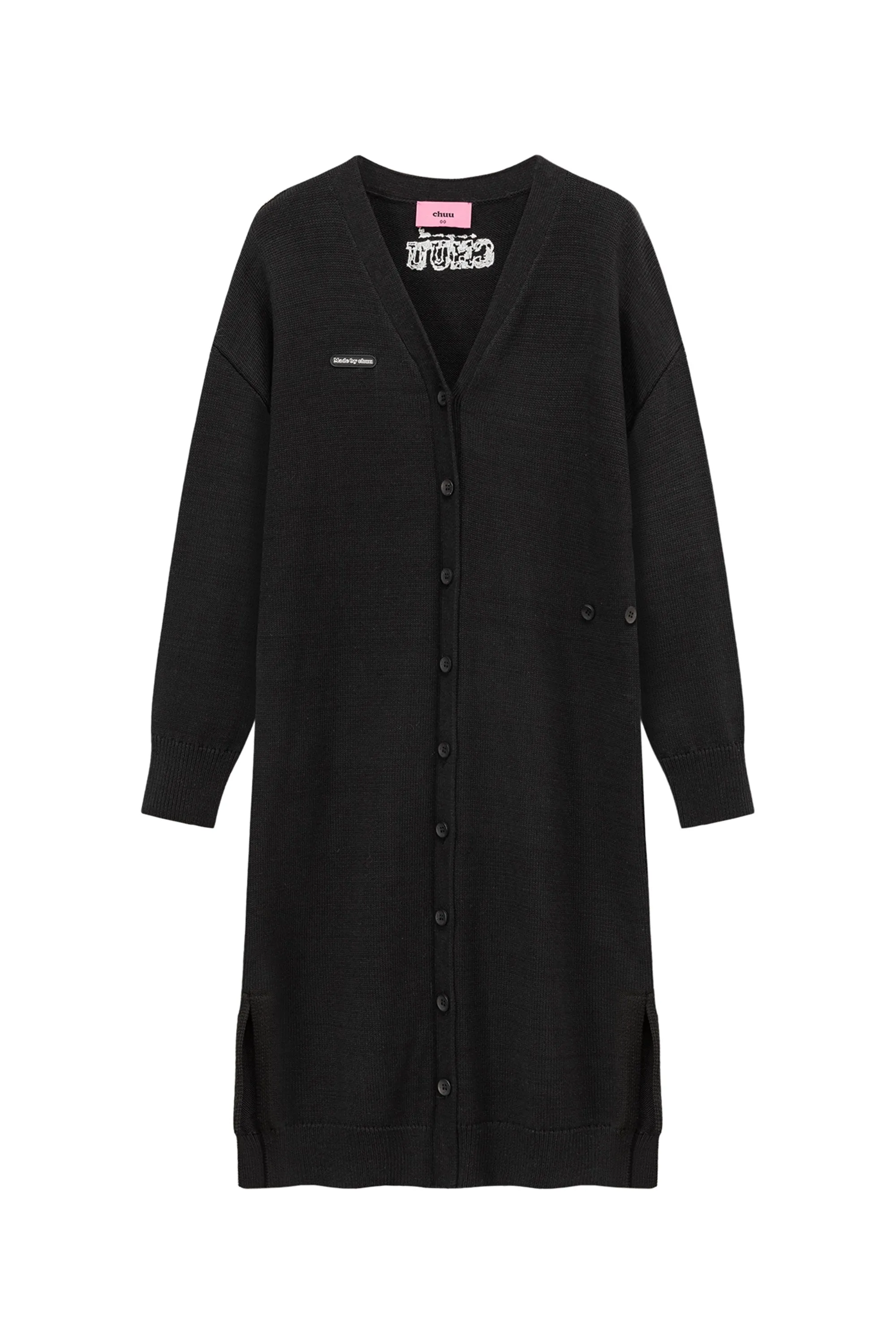 Slit Wrap Knit Dress