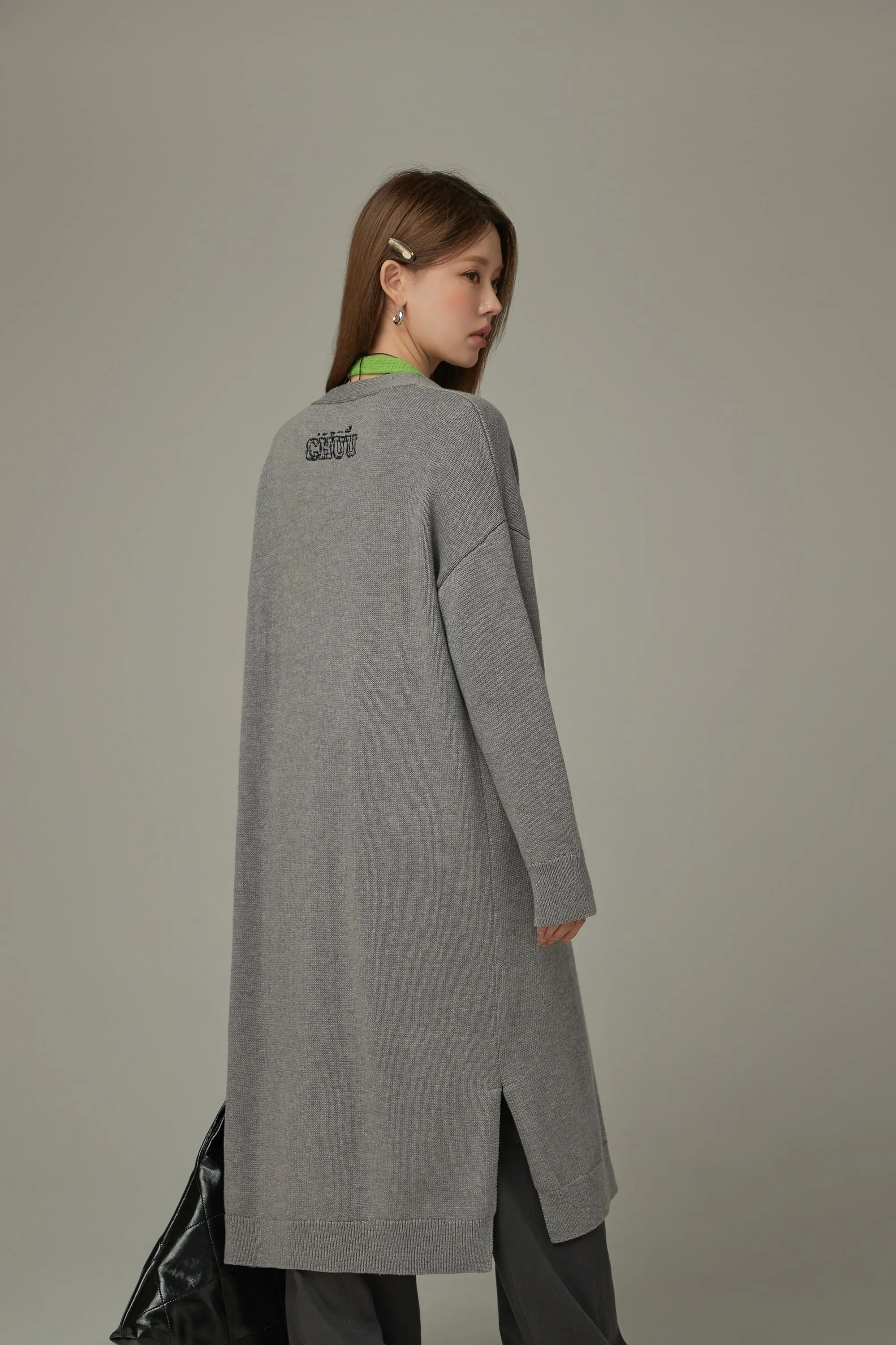 Slit Wrap Knit Dress