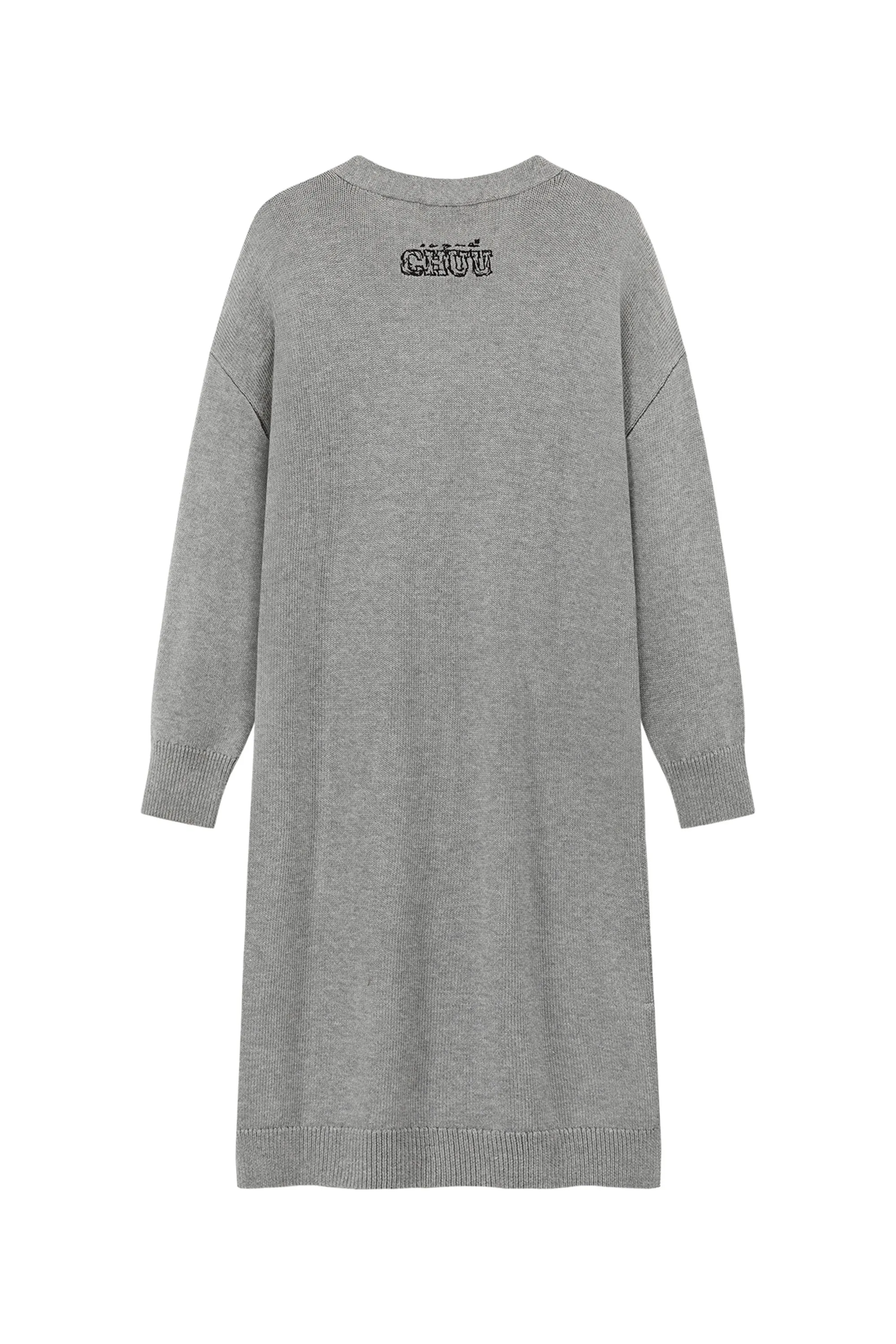 Slit Wrap Knit Dress