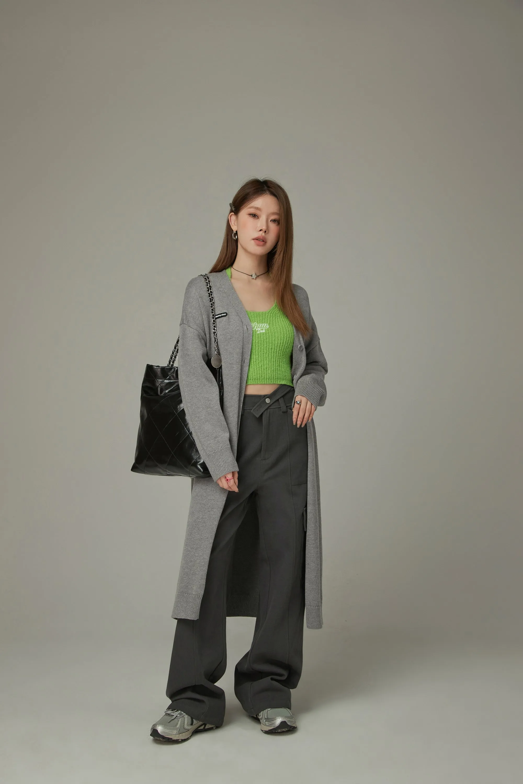 Slit Wrap Knit Dress
