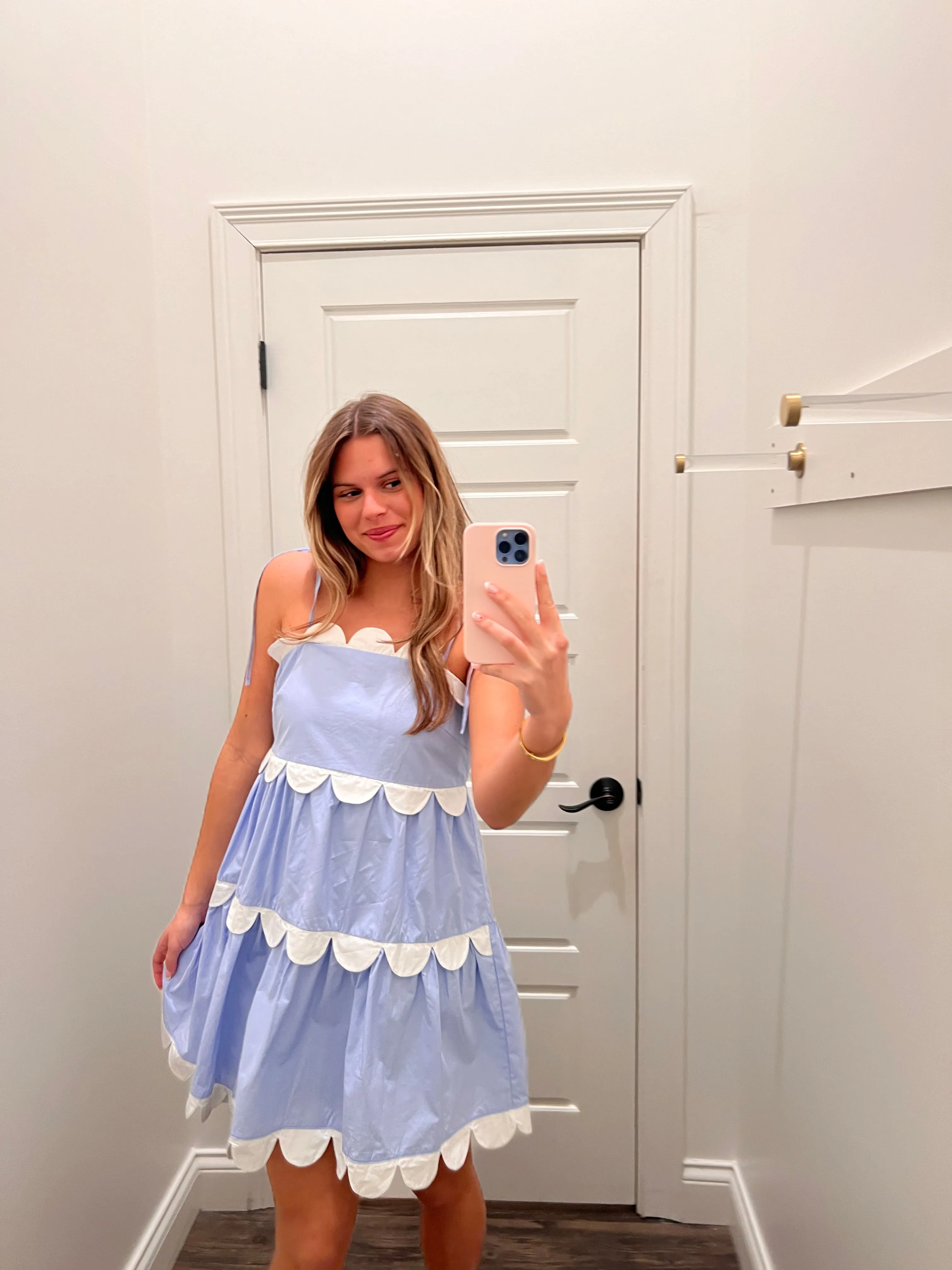 Southern Scallops Tiered Dress