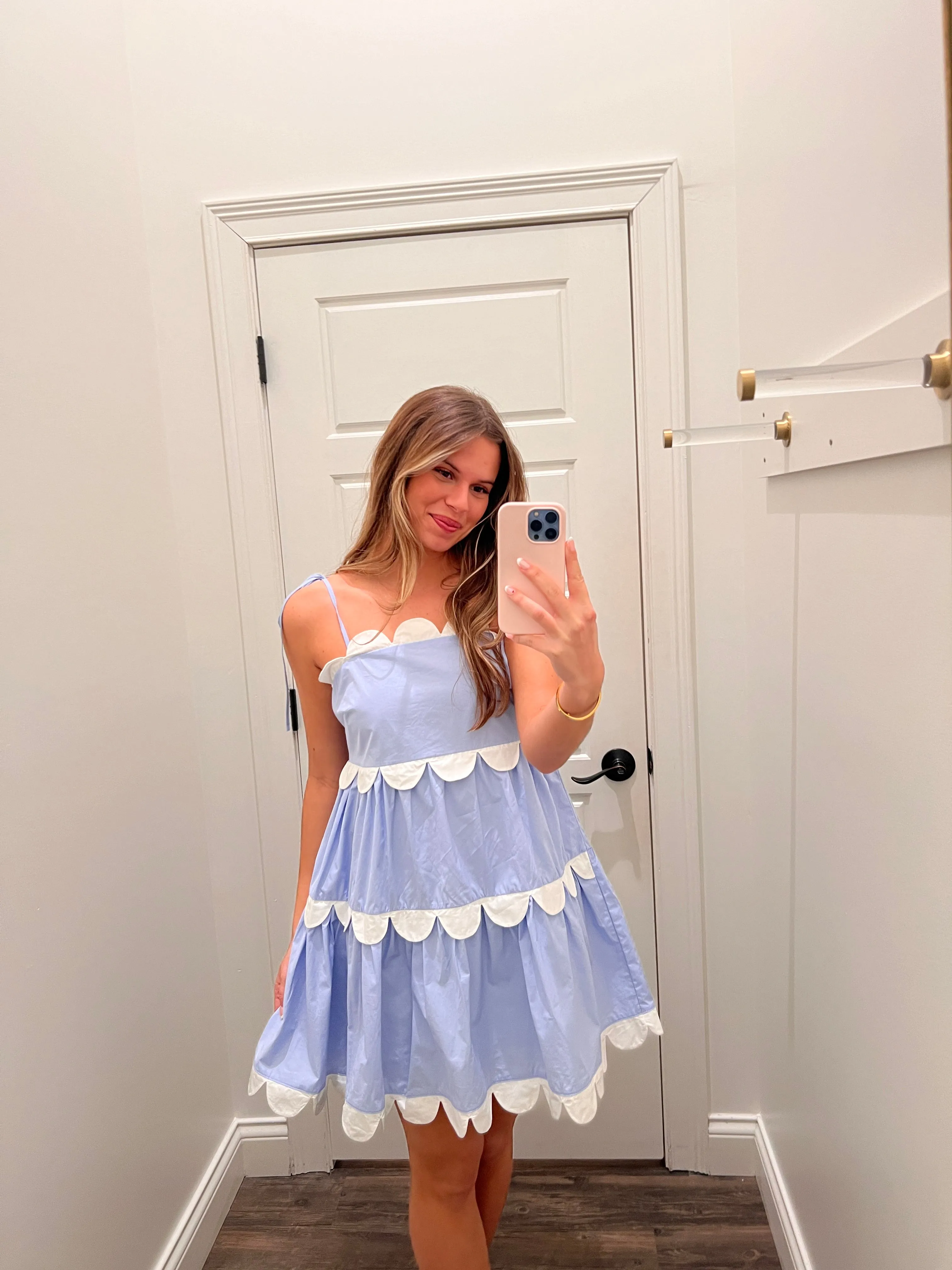 Southern Scallops Tiered Dress