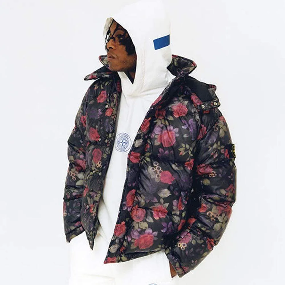 STONE ISLAND FOR SUPREME LAMY COVER Down Jacket in Black