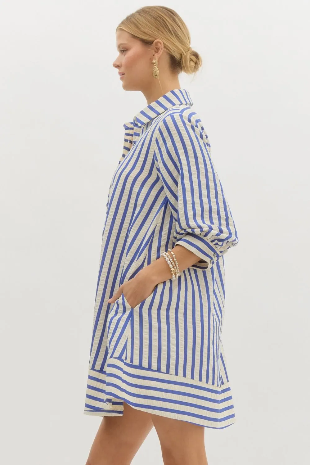Striped Pullover Mini Dress