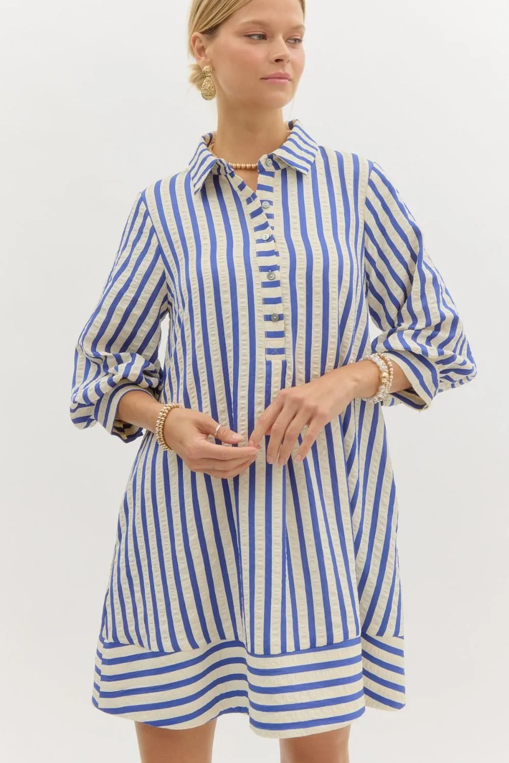 Striped Pullover Mini Dress