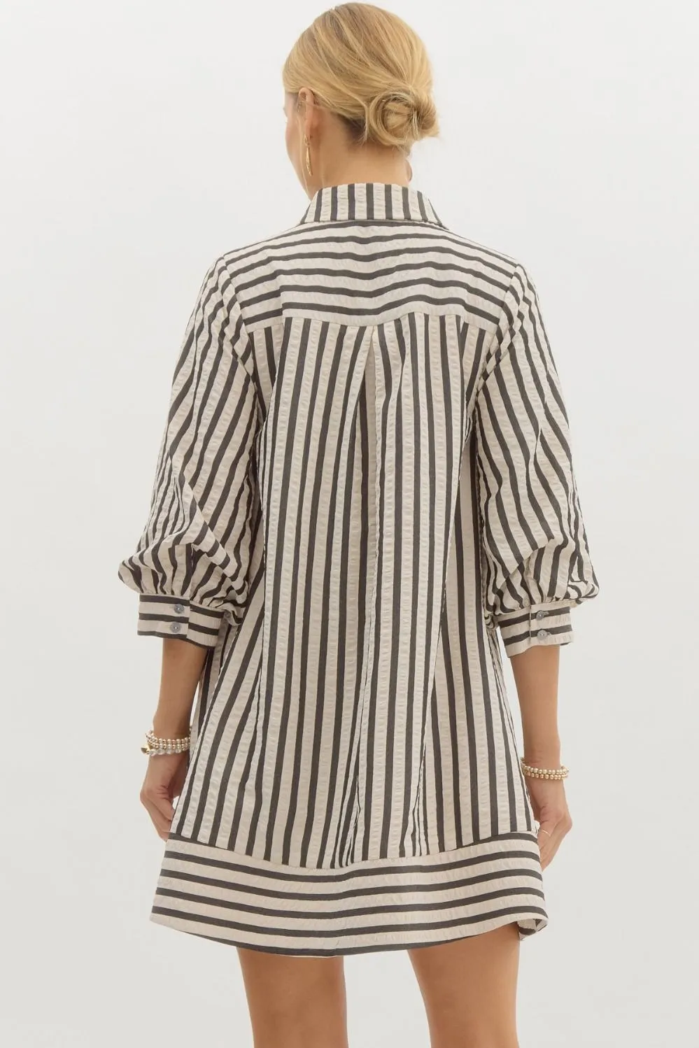 Striped Pullover Mini Dress