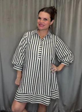 Striped Pullover Mini Dress