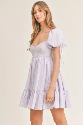 Subtle Stripe Sweetheart Babydoll Dress