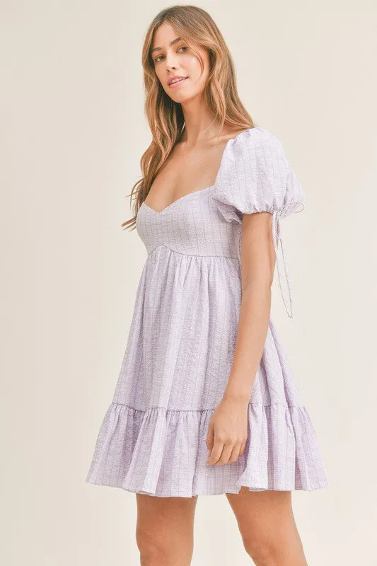 Subtle Stripe Sweetheart Babydoll Dress