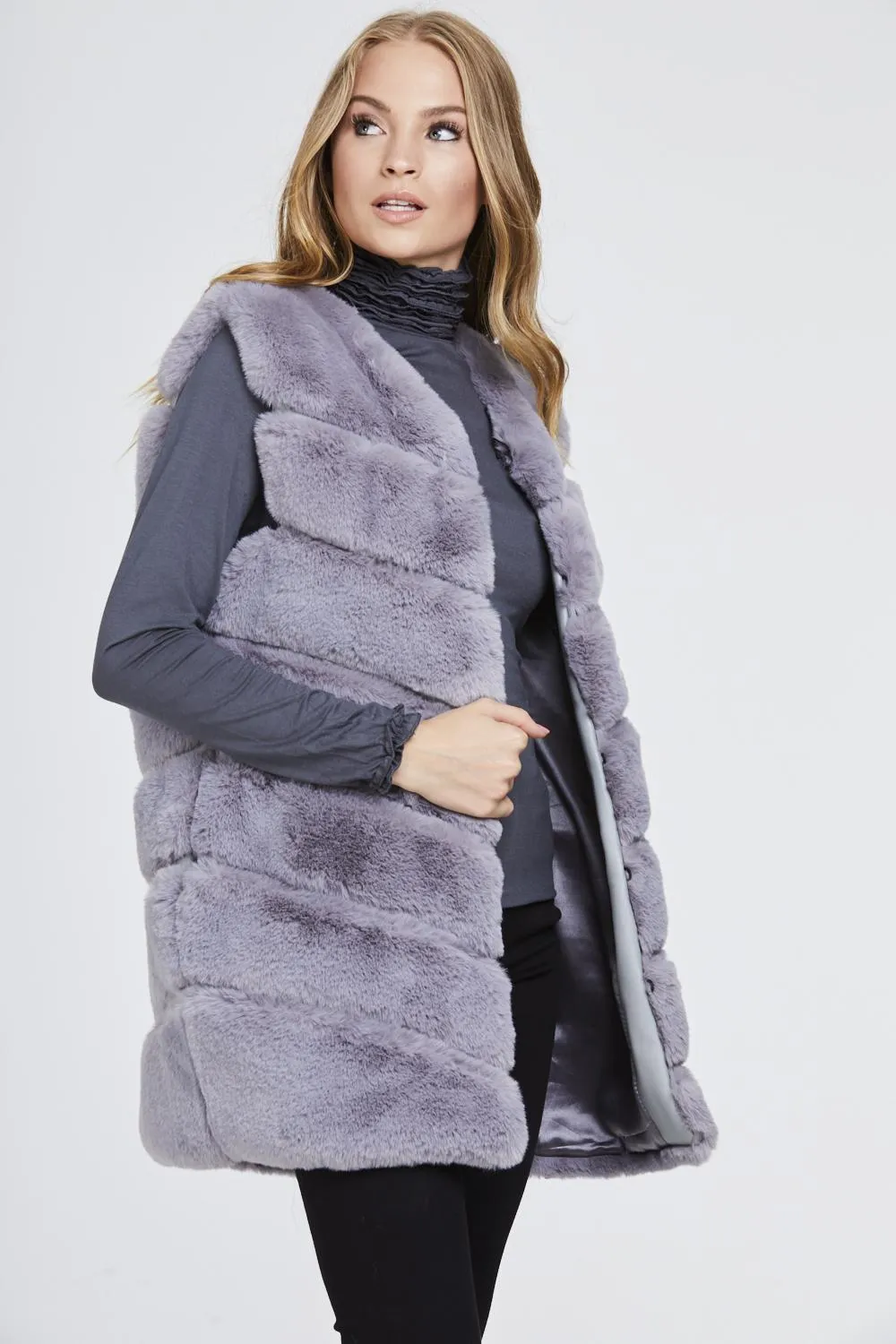 Super Soft Faux Fur Gilet Waistcoat