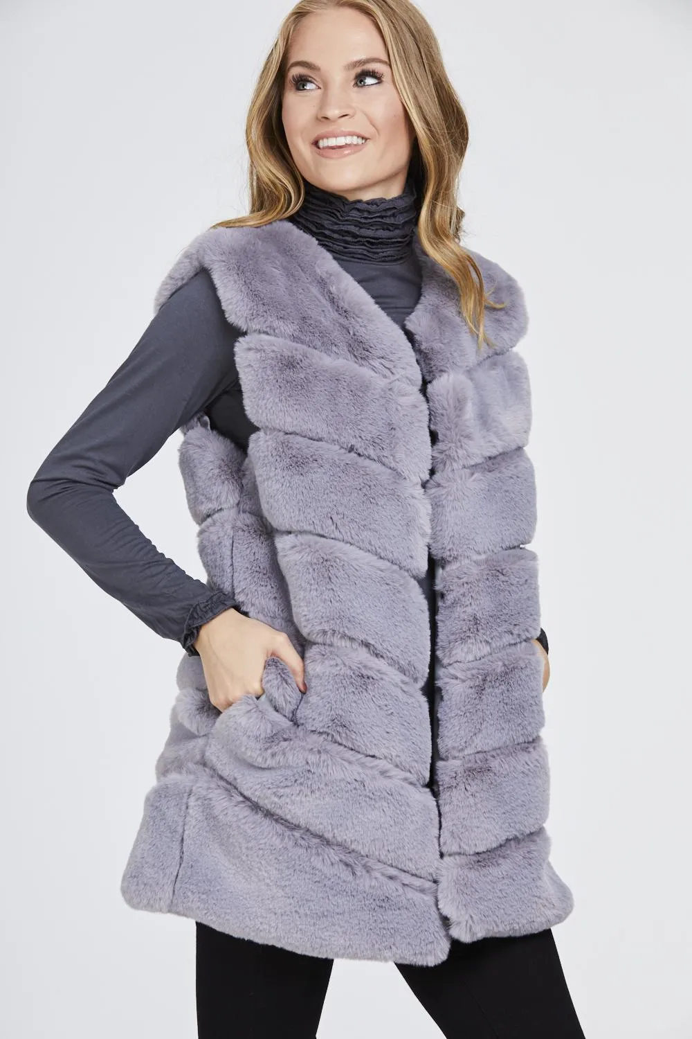 Super Soft Faux Fur Gilet Waistcoat