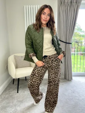 TAILORED ANIMAL PRINT JOGGER