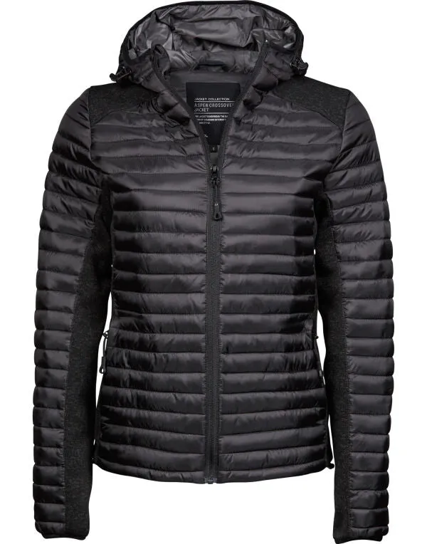 Tee Jays Ladies Hooded Outdoor Crossover Jacket | Showerproof Hooded Puffer | 3 Colours | S-3XL